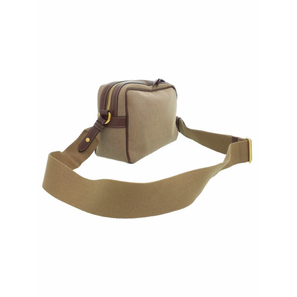 Prada Jacquard Logo Camera Bag beige brown canvas - Picture 2 of 9
